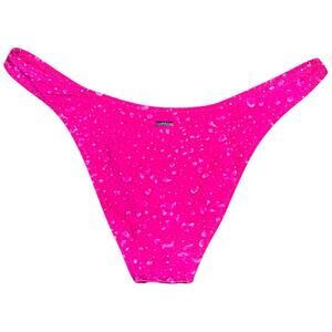 NWOT SHEFIT Hot Pink Splash Bikini Bottom Size Small
